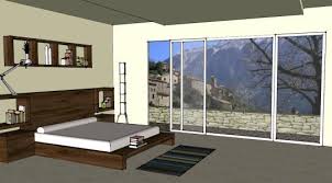 Awesome small and cozy bedroom 3d model with comfortable style design. Bedroom Interior Design Interior Design 3d Skp Model For Sketchup Designs Cad
