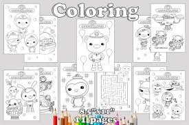 Octonauts Birthday Party Favor Octonauts Coloring Pages Octonauts Party Decoration Octonauts Birthday Party Pdf By Magian Cartoon Coloring Pages Birth
