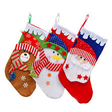 Pick one or more of the cartoon christmas stocking images and use it to design a card that you can give to friends during december holidays. 3pcs Christmas Stocking Cartoon Santa Hanging Decor Xmas Sock Candies Bags Gifts Bag For Fireplace Buy At A Low Prices On Joom E Commerce Platform