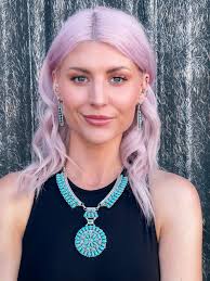 Turquoise Statement Necklace for Women, Bridal Jewelry Necklace for Her,  Silver Turquoise Necklace, Squash Blossom Necklace Sterling Silver