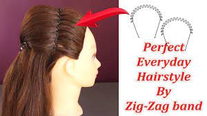This hairstyle is absolutely perfect for the brides with long hair. Easiest Way To Make Perfect Puff With Zig Zag Hairband Puff Puff Hairstyle Puff With Hairband Youtube
