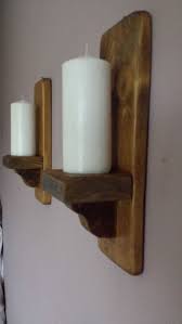 Original edwardian collectable brass candlestick & holder | ebay. Pair Of 37cm Rustic Wood Handmade Wall Sconce Candle Holders Ebay Scrap Wood Projects Candle Decor Handmade Wall Sconce