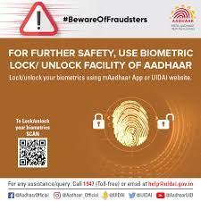 Jan 18, 2019 · fingerprint and iris data in resident's aadhaar used for authentication can be locked. Aadhaar On Twitter Bewareoffraudsters For Extra Safety You May Lock Your Biometrics In Aadhaar You Can Unlock It As And When You Wish To Use It And Then You May Again Lock