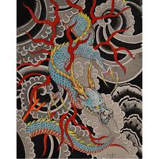 Check spelling or type a new query. Sky Dragon By Clark North Traditional Japanese Tattoo Canvas Fine Art Print Ebay