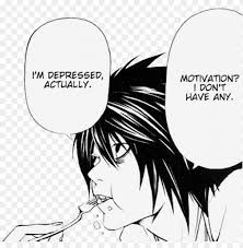 ❤ get the best background anime on wallpaperset. Quote Anime Manga L Death Note Transparent Light Yagami L Depressed Death Note Png Image With Transparent Background Toppng