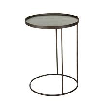 A small round side table is a very functional furniture placed near a chair, recliner or a rocker inside the bedroom, living room, nursery, or outdoors (eg. Buy Ethnicraft Round Tray Table Small Amara