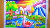 Mewarnai gambar pemandangan dengan crayon juga memiliki cara seperti mewarnai gambar pada umumnya. Cara Mewarnai Gradasi Oilpastel Crayon Pemandangan Alam Dan Rumah Drawing Scenery Youtube