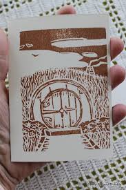 Hobbit Inspired Party Invitations Handstamped Set Of Eight From Hand Carved Stamp Tolkien Lord Of The Rings Lotr Einladungen