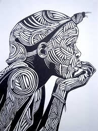 Black And White African Art Reflection Black And White Print Black And White Art Woodcut Relief Printmaking African Portrait Printsy Art Prints Graphic Art Woodcuts Prints