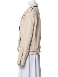 AllSaints Lamb Leather Biker Jacket - Pink Jackets, Clothing - WAQ103579 | The RealReal