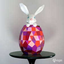 Diy Easter Bunny Papercraft Sculpture Perfect For Your Easter Decor In 2020 Paper Crafts Easter Diy Easter Rabbit