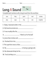 Please share in the comments below, or on my facebook page. Long A Sound Worksheet Education Com