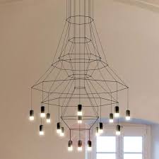 Un cierge désigne une bougie dont l'usage est exclusivement réservé à un culte, spécifiquement dans le christianisme. Suspension Led Impressionnante Wireflow Noire Lampe Design Chandelier Luminaire Suspendu