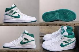 Air Jordan 1 Low White Black Mystic Green Pin On Perfectkicks Shoes