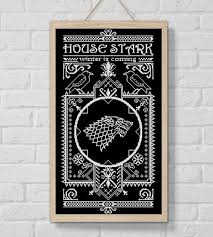2.36 х 7.48 (6.5 cm x 20 cm); Bogo Sale Cross Stitch Pattern House Stark Game Of Thrones Cross Stitch Cross Stitch House Cross Stitch Borders