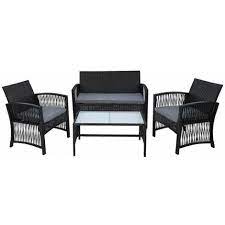 Möbel aus aluminium möbel aus aluminium zählen im. Polyrattan Gartenmobel Set Rattan Sitzgruppe Rattanmobel Garten Lounge Schwarz