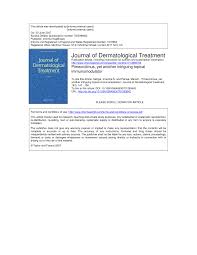 Rosaceiform Eruption After 2 Months Of Treatment With Pimecrolimus Download Scientific Diagram