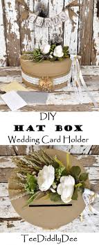 This card box is truly elegant and only one of its kind in style. Diy Rustic Hat Box Wedding Card Holder Country Rustic Burlap Lace