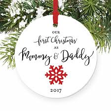 We hit the button and then attend to our baby's diaper/clothing/etc. First Christmas As Mommy Daddy 2019 Tree Ornament Infant Girl Boy Newborn Son Daughter 1st