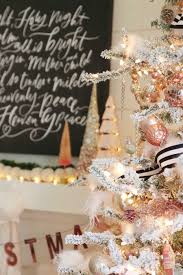 Black And Rose Gold Christmas Tree Rose Gold Christmas Mantel A Modern Farmhouse Holiday Rose Gold Christmas Rose Gold Christmas Tree Glamorous Christmas Tree
