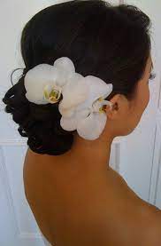 Orchid In Hair Bridalhair Accessories Weddinghair Wedding Hair Pieces Flowers In Hair Hairdo Wedding