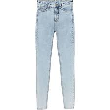 Monki O Light Blue Super Stretch Jeans High Waisted Denim Jeans Stretch Blue Jeans