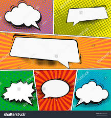 Comic Book Page Template In Pop Art Style Colorful Background With Speech Bubbles Balloons So Comic Book Template Comic Book Background Comic Strip Template