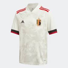 Beim spiel dänemark gegen belgien haben spieler und fans für die 10. Belgien Kinder Auswarts Em Trikot 2020 21