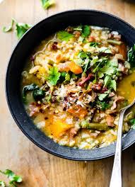 Add the garlic, celery, carrots, potatoes, vegetable broth, water, and seasoning. Everything But The Kitchen Sink Soup Instant Pot Or Stove Top Recipe