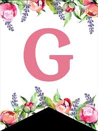 You can then create words and pick new colors! Floral Free Printable Alphabet Letters Banner Paper Trail Design