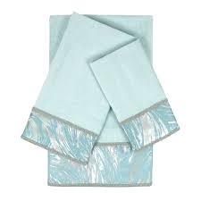 Our bathroom towel sets cater to your every need. Sherry Kline Cynthaina Sea Mist 3 Piece Embelished Towel Set N A