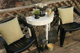 Flip these patio chair cushions over for a quick outdoor refresh anytime. Spray Paint Old Plastic Chairs Black Plastic Patio Chairs Patio Chairs Outdoor Decor