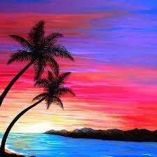 Solo View By Carol Sabo In 2021 Sunset Painting Sunset Painting Acrylic Scenery Paintings