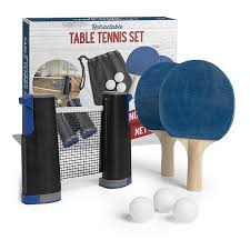 With this, the standard size and dimensions of the ping pong table are also included. Wembley 7 Piece Retractable Tabletop Tennis Game Set