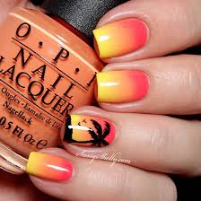 Digit Al Dozen Does Summer Tropical Sunset Sassy Shelly Palm Tree Nails Vacation Nails Tropical Nails