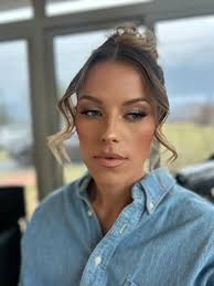 3rd and final hair and makeup of the day! This high fluffy bun paired so  well with the low back gown she modeled at the shoot!!💕