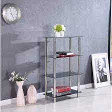 Maybe you would like to learn more about one of these? Orren Ellis Decorative Shelves Glass 4 Tier Household Floor Storage Compact Shelving Display Unit Multi Use Home Organizer For Bath Office Bedroom Living Room Wayfair