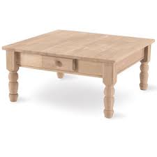 All handmade solid wood furniture with careful and considerate attention to details. Unfinished Traditional Square Coffee Table Bj7sc Ic More Than A Furniture Store