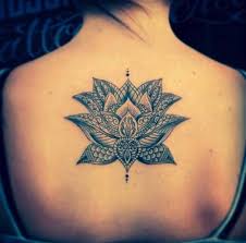 Girl Upper Back Nice Mandala Tattoo Of Nice Lotus Lotus Tattoo Design Flower Tattoo Designs Tattoo Designs For Girls