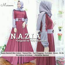 Model baju muslim selalu berubah setiap saat mengikuti perkembangan jaman dan selalu cepat berganti dengan semakin banyaknya desainer baju muslim bermunculan. Gambar Gamis Remaja Nazia Maxi Baloteli Maroon 11x11 Model Desain Baju Gamis Muslimah Anak Diary Hijaber