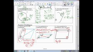 If each quadrilateral below is a rectangle, find the missing measures. Unit 7 Polygons And Quadrilaterals Test Review Video Youtube