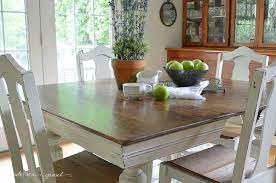 Shop quality kitchen tables exclusively at pottery barn®. Chalk Paint Grandma S Antique Dining Table And Chairs Antique Dining Tables Painted Dining Room Table Chalk Paint Dining Room Table
