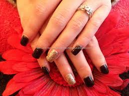 Black & gold, of course! Eye Candy Nails Training Acrylic Nails With Black N Gold Gel Polish By Joanne Duckmanton On 21 December 2012 At 10 26