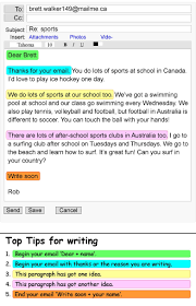 An Email About Sports Writing Skills School Essay English Writing