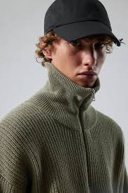 WEEKDAY Harry Wool Blend Sweater in Khaki