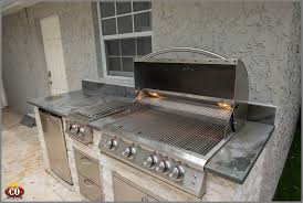 extensive custom outdoor kitchen