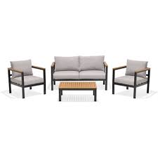 Outdoor settings outdoor table chairs kids furniture at bunnings. Marquee Tampere Conversation Setting Bunnings Warehouse Apartment Style Deep Seating Circular Patio