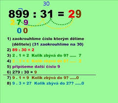 Image result for písemné dělení dvojciferným číslem
