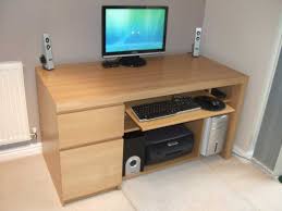 Computer desk with storage shelf & drawers, modern 47 inch office writing desk. Ikea Mumbai Computer Table Novocom Top
