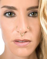 Unique Nose Piercing Set 2 Nose Studs And A Septum Ring Made Of 14k Solid Yellow Gold Fits Also Tragus Helix Cart Gold Nose Stud Nose Jewelry Nose Piercing